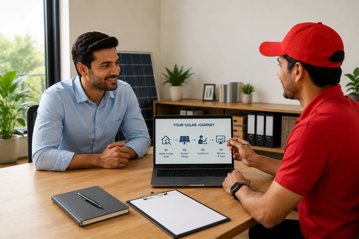 Solar installation process