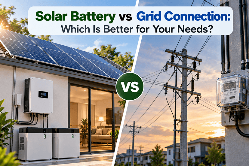 Solar Battery vs Grid Connection: Which Is Better for Your Needs?